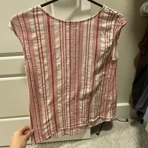 Striped tank top with buttons in the back